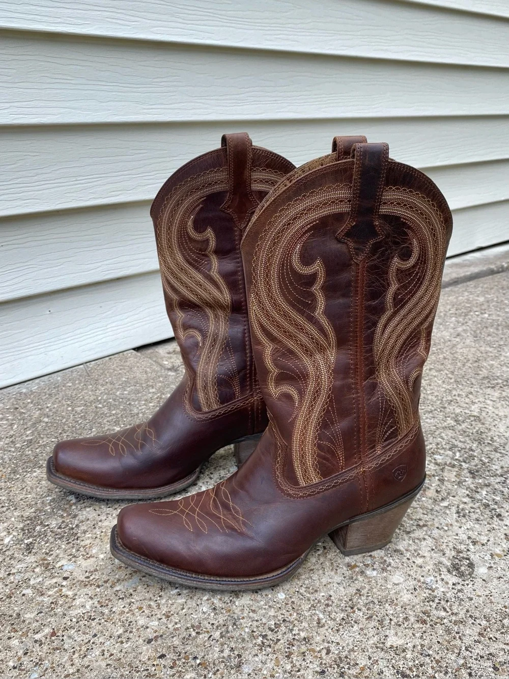 Ariat Lively Western Cowboy Boots Sassy Brown Leather Women’s 11B Style 10016357 - Picture 5 of 11